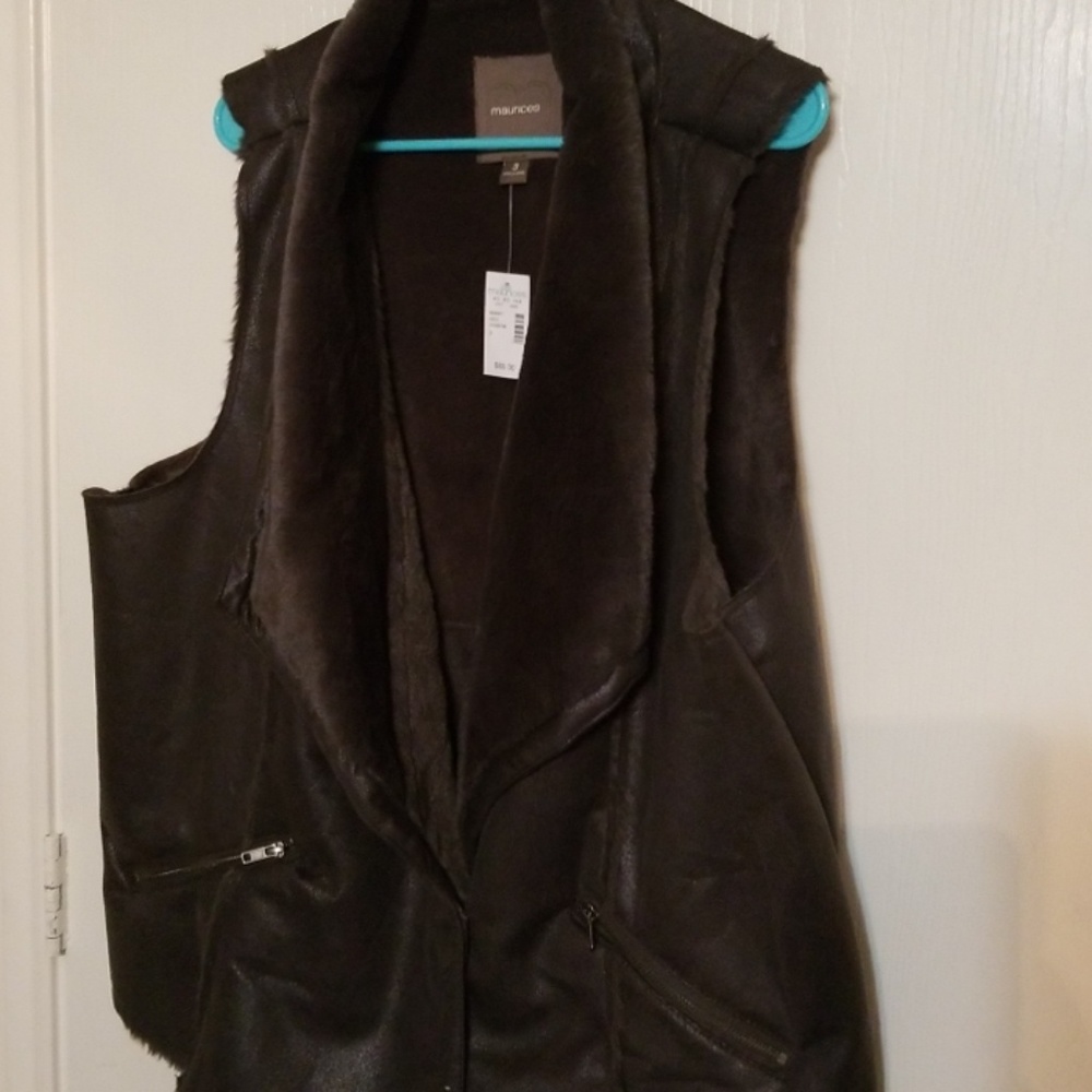 Fur lined winter vest